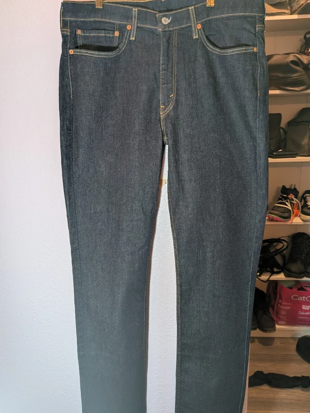 Levi's 514 Straight Leg Jeans Men's Size 36 x 36 Dark Indigo Wash Waterless
